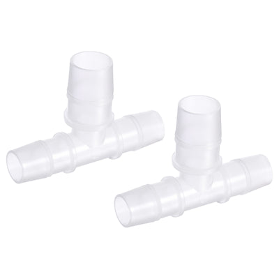 Harfington PP Reducing Barb Hose Fitting Tee T Shape Pipe Connector