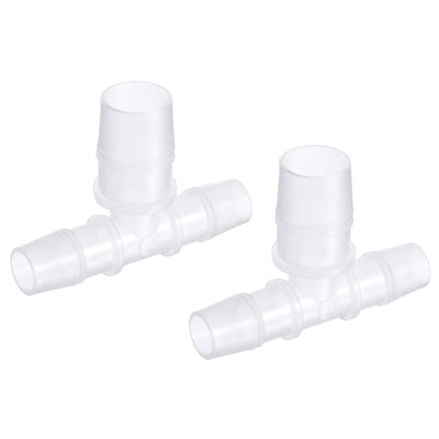 Harfington PP Reducing Barb Hose Fitting Tee T Shape Pipe Connector