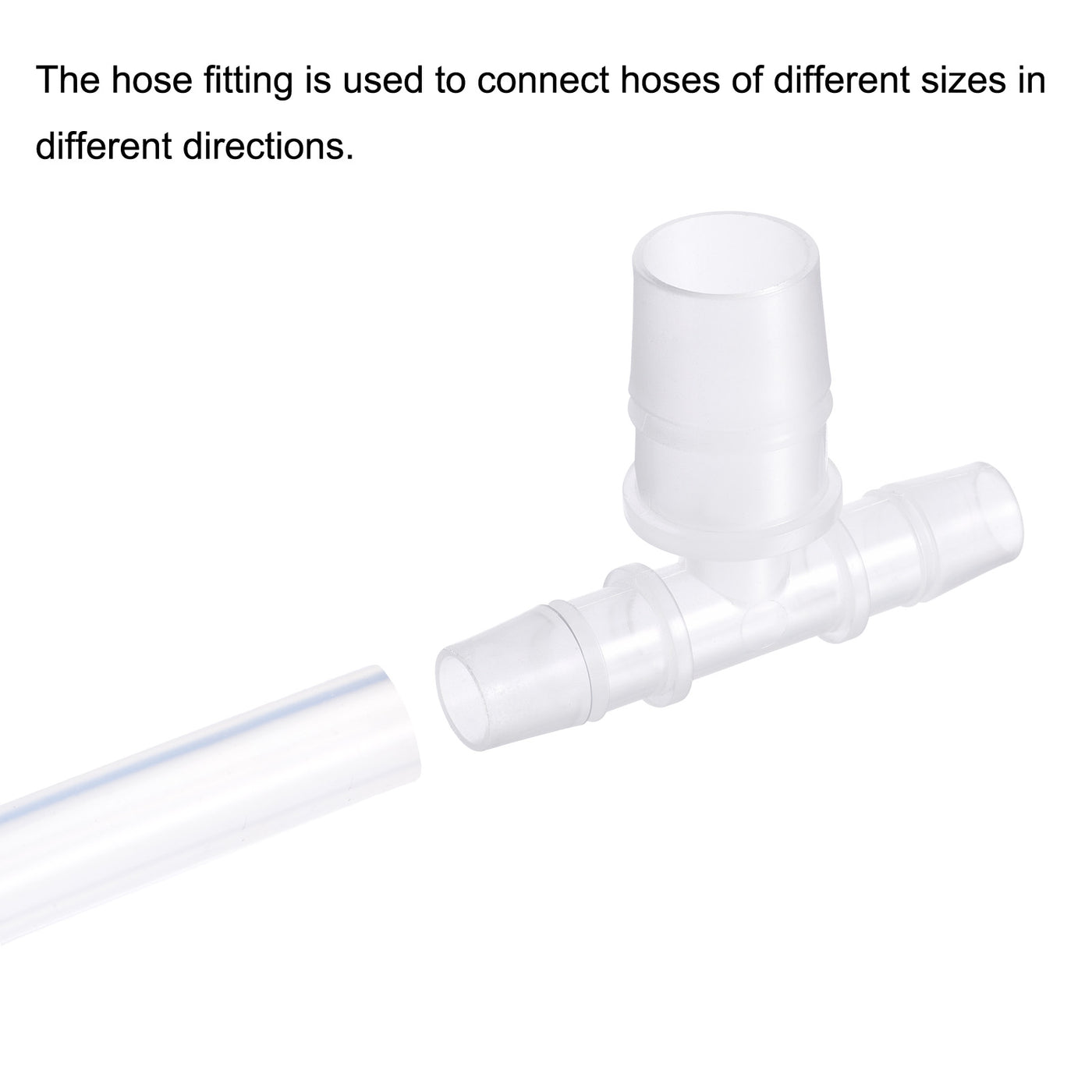 Harfington PP Reducing Barb Hose Fitting Tee T Shape OD Pipe Connector