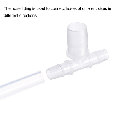 Harfington PP Reducing Barb Hose Fitting T Shape OD Pipe Connector