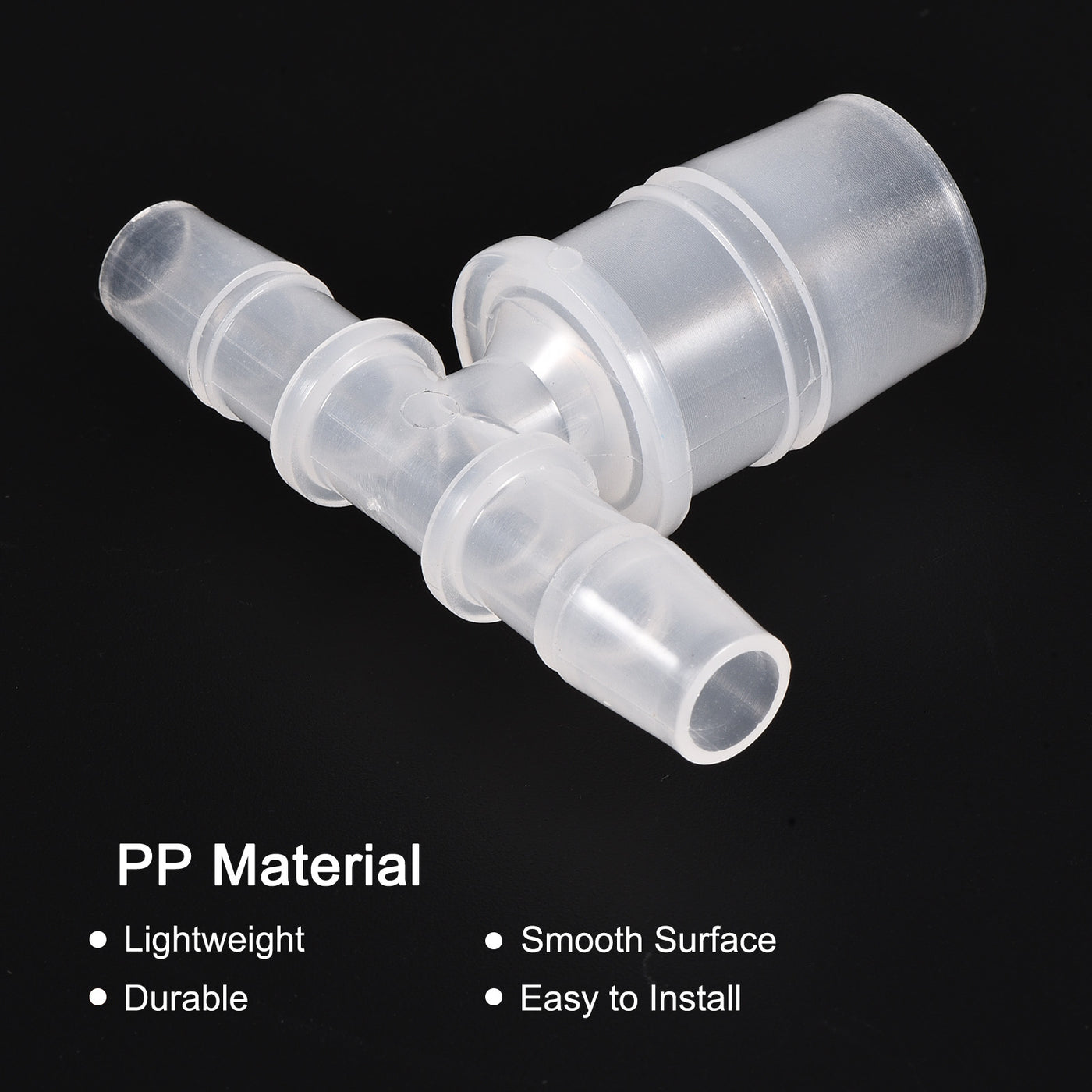 Harfington PP Reducing Barb Hose Fitting Tee T Shape Pipe Connector