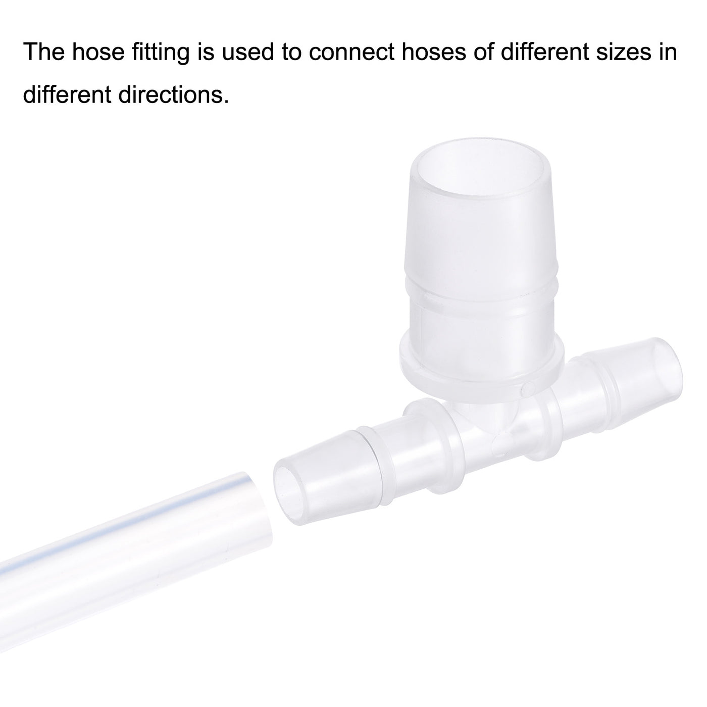 Harfington PP Reducing Barb Hose Fitting Tee T Shape Pipe Connector