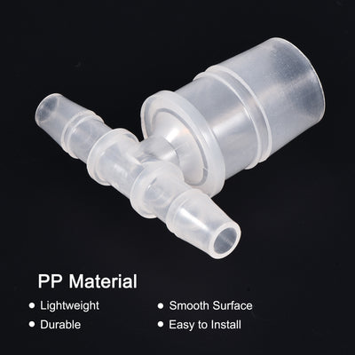 Harfington PP Reducing Barb Hose Fitting Tee T Shape OD Pipe Connector