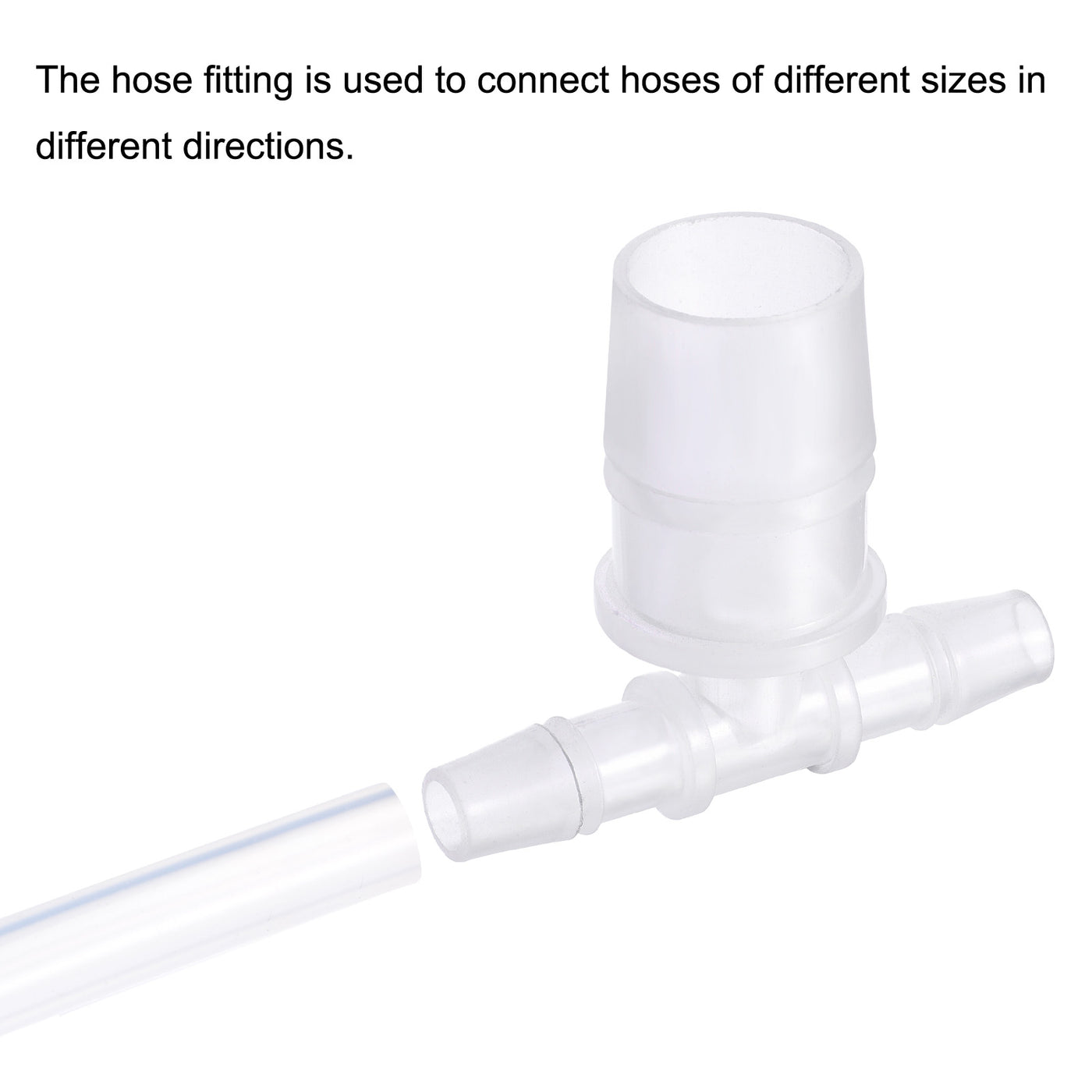 Harfington PP Reducing Barb Hose Fitting T Shape OD Pipe Connector