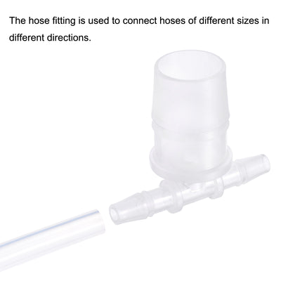 Harfington PP Reducing Barb Hose Fitting Tee T Shape OD Pipe Connector