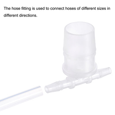 Harfington PP Reducing Barb Hose Fitting Tee T Shape Pipe Connector