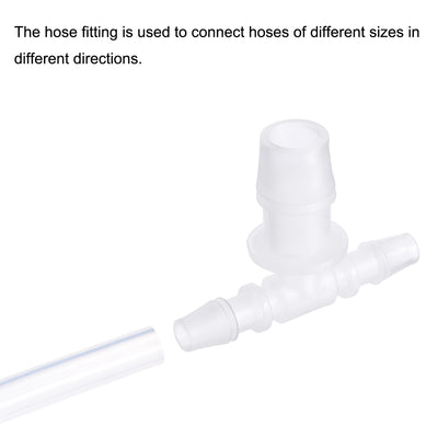 Harfington PP Reducing Barb Hose Fitting T Shape OD Pipe Connector
