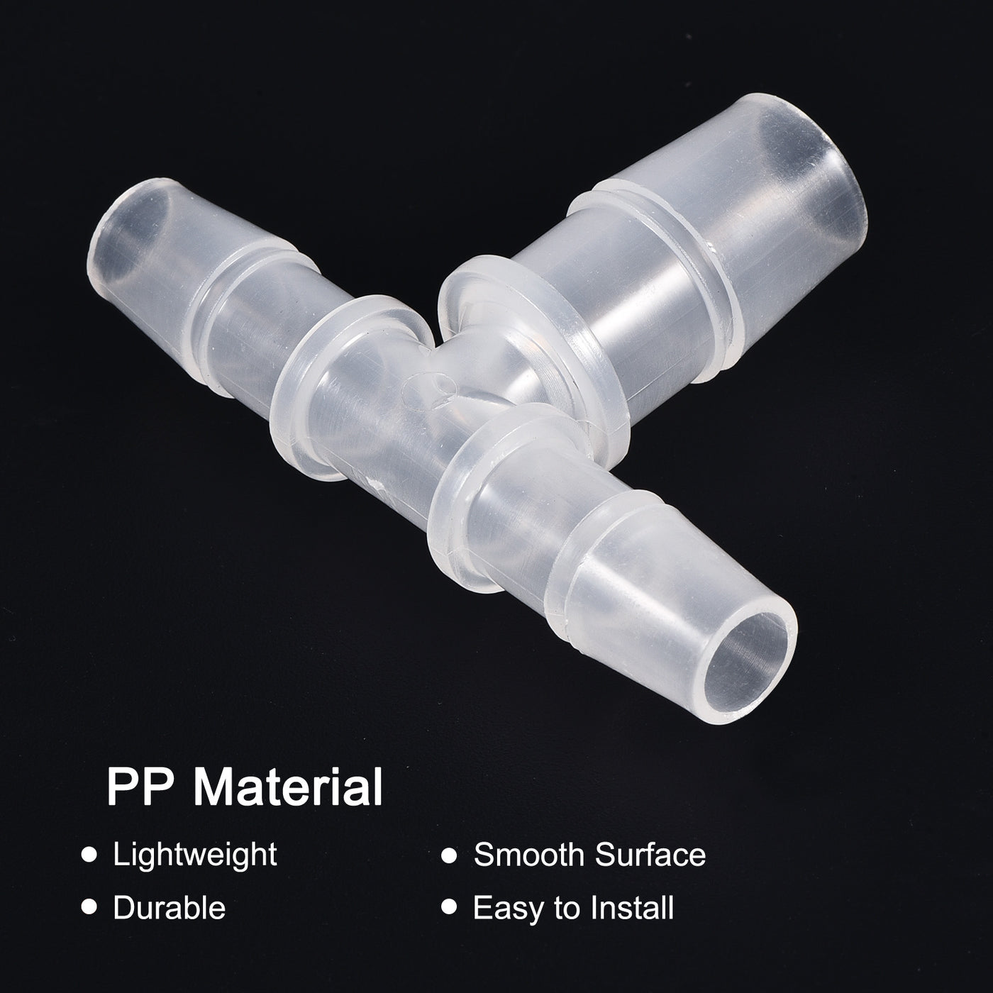 Harfington PP Reducing Barb Hose Fitting Tee T Shape OD Pipe Connector