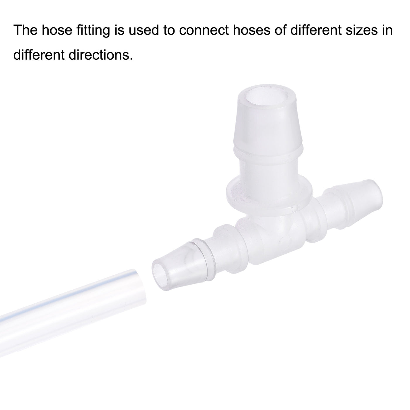 Harfington PP Reducing Barb Hose Fitting T Shape OD Pipe Connector