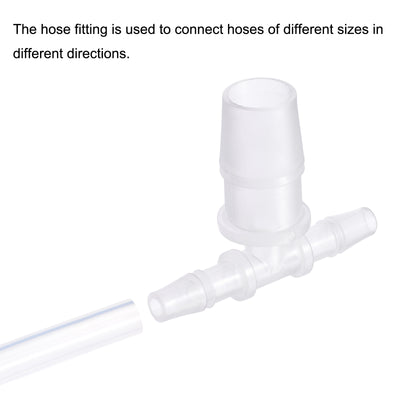 Harfington PP Reducing Barb Hose Fitting Tee T Shape Pipe Connector