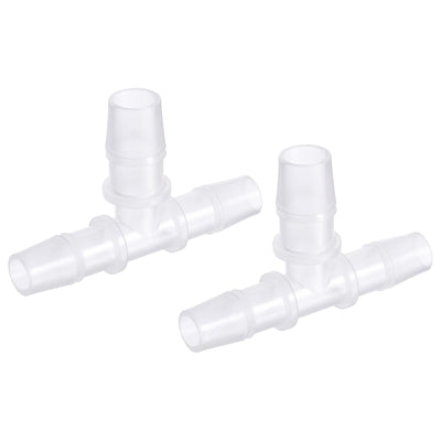 Harfington PP Reducing Barb Hose Fitting Tee T Shape Pipe Connector