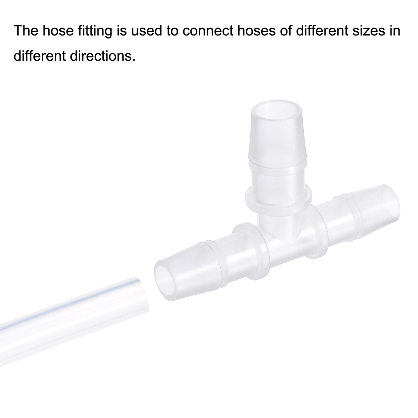 Harfington PP Reducing Barb Hose Fitting T Shape OD Pipe Connector