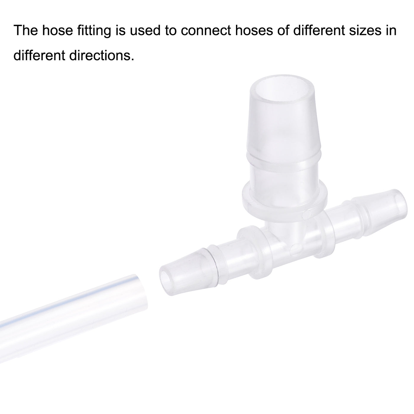 Harfington PP Reducing Barb Hose Fitting T Shape OD Pipe Connector