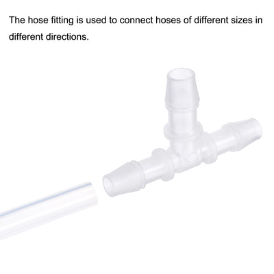 Harfington PP Reducing Barb Hose Fitting T Shape OD Pipe Connector