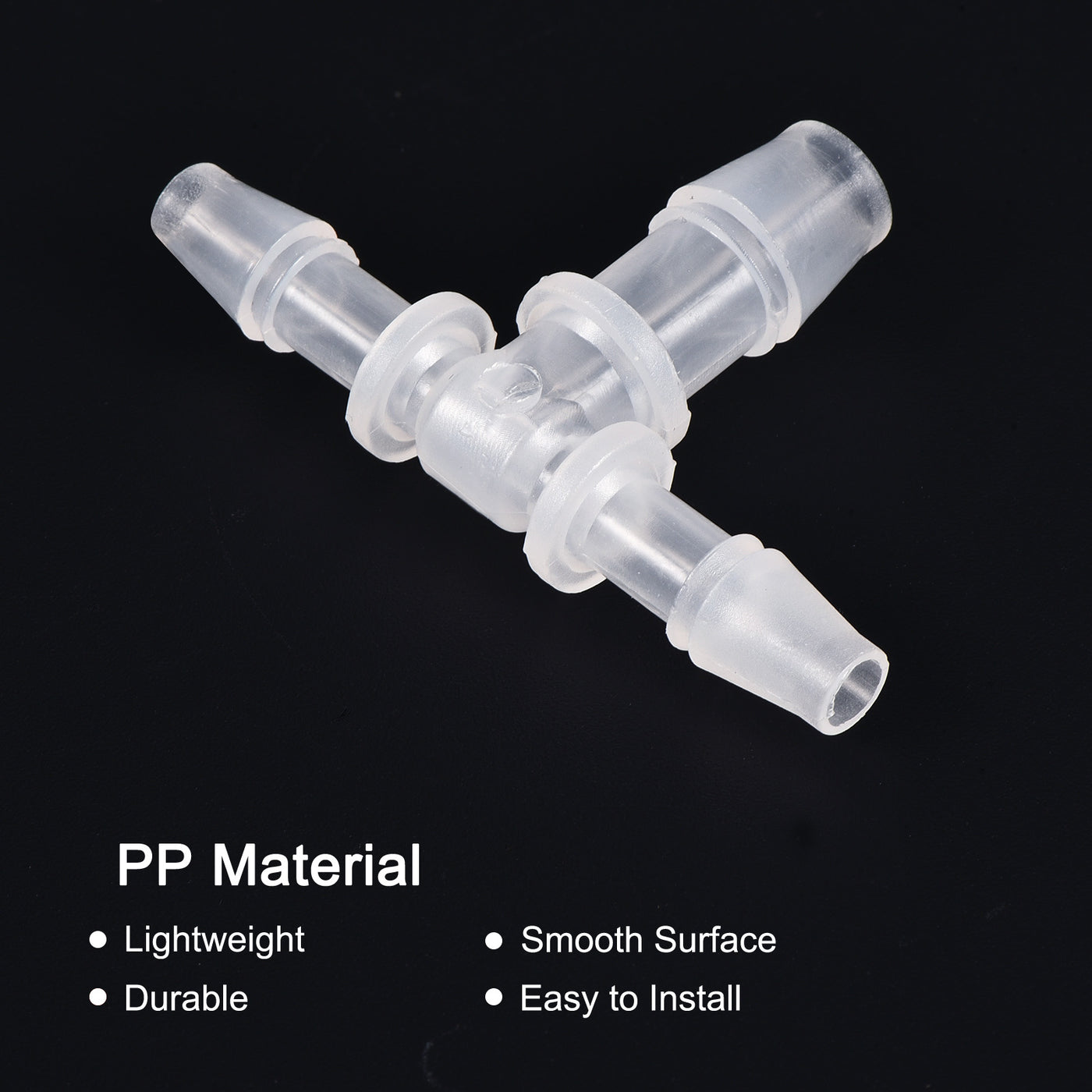Harfington PP Reducing Barb Hose Fitting Tee T Shape Pipe Connector