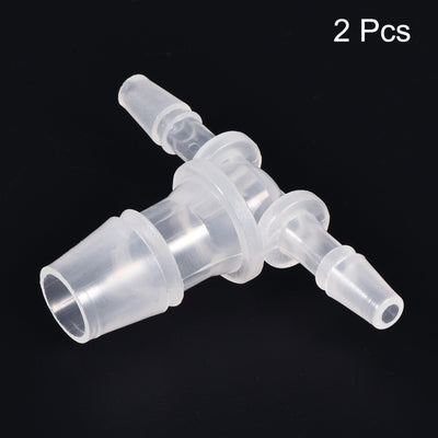 Harfington PP Reducing Barb Hose Fitting Tee T Shape Pipe Connector