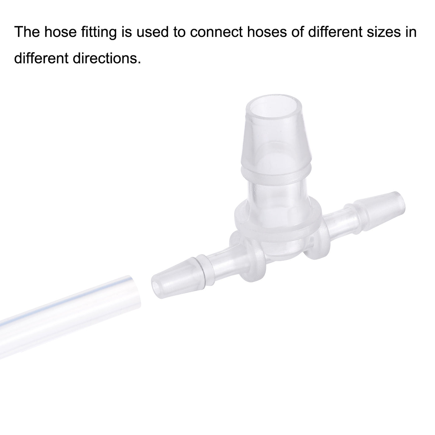 Harfington PP Reducing Barb Hose Fitting Tee T Shape Pipe Connector