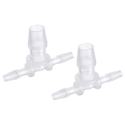 Harfington PP Reducing Barb Hose Fitting Tee T Shape Pipe Connector