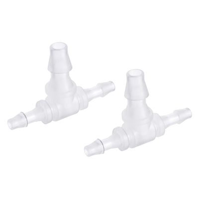 Harfington PP Reducing Barb Hose Fitting Tee T Shape Pipe Connector