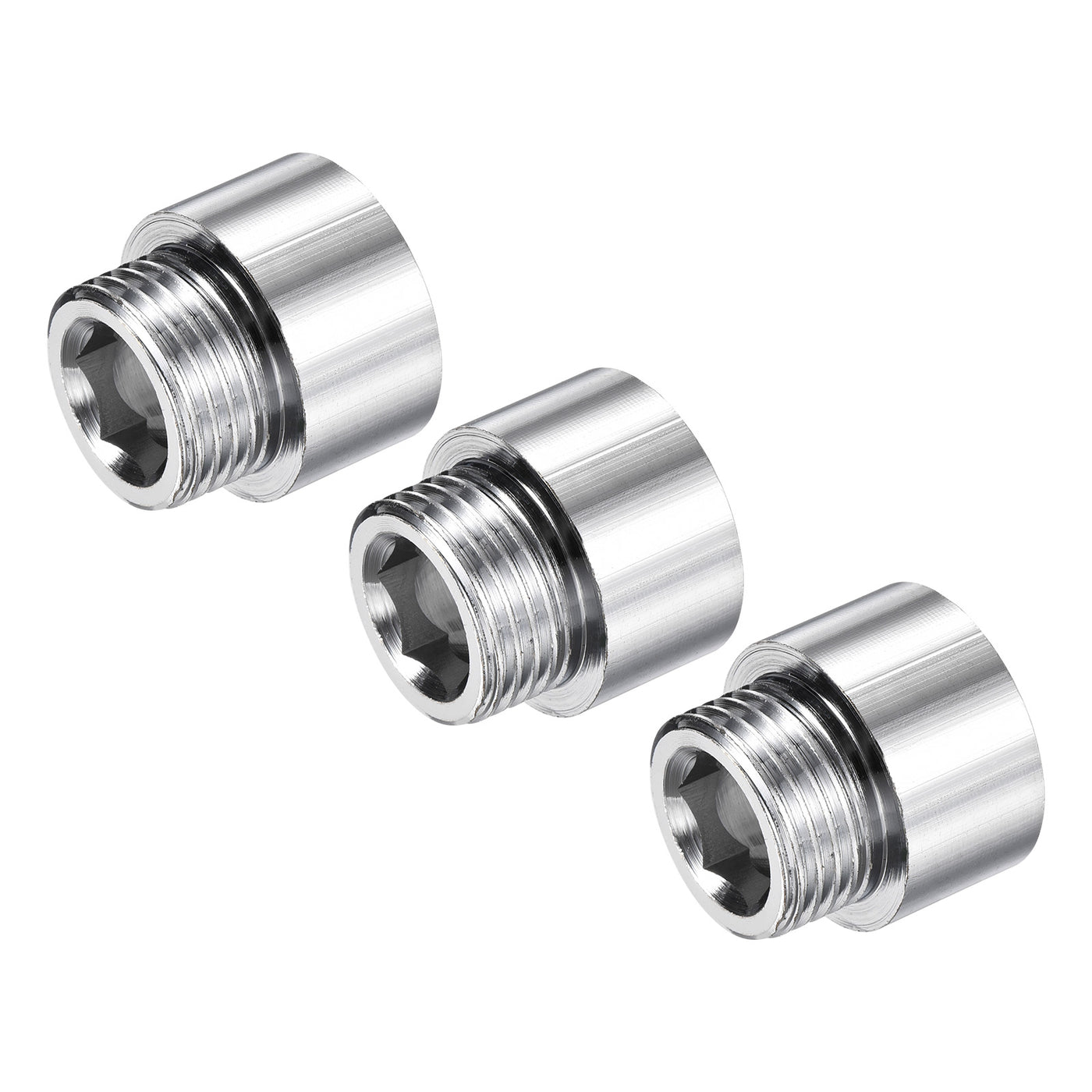 Harfington Nickel Plated Brass Extension Pipe Fitting Thread Coupling Adapter Connector