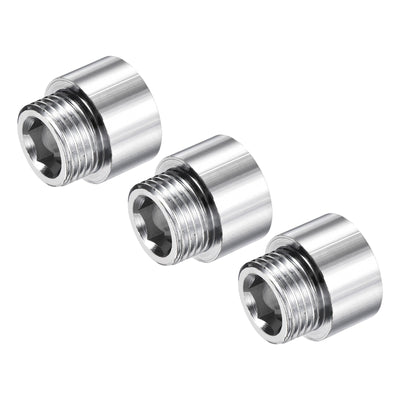 Harfington Nickel Plated Brass Extension Pipe Fitting Thread Coupling Adapter Connector