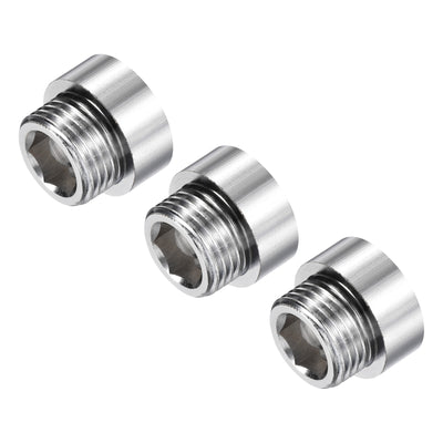 Harfington Nickel Plated Brass Extension Pipe Fitting Thread Coupling Adapter Connector