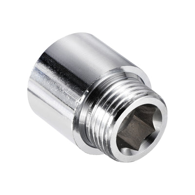 Harfington Nickel Plated Brass Extension Pipe Fitting Thread Coupling Adapter Connector