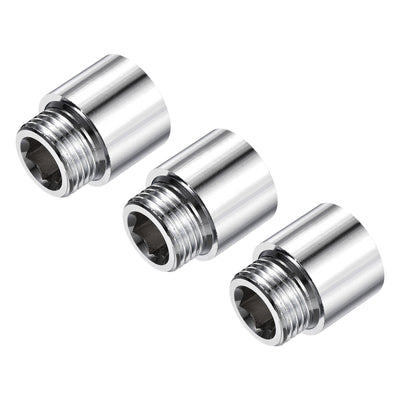Harfington Nickel Plated Brass Extension Pipe Fitting Thread Coupling Adapter Connector