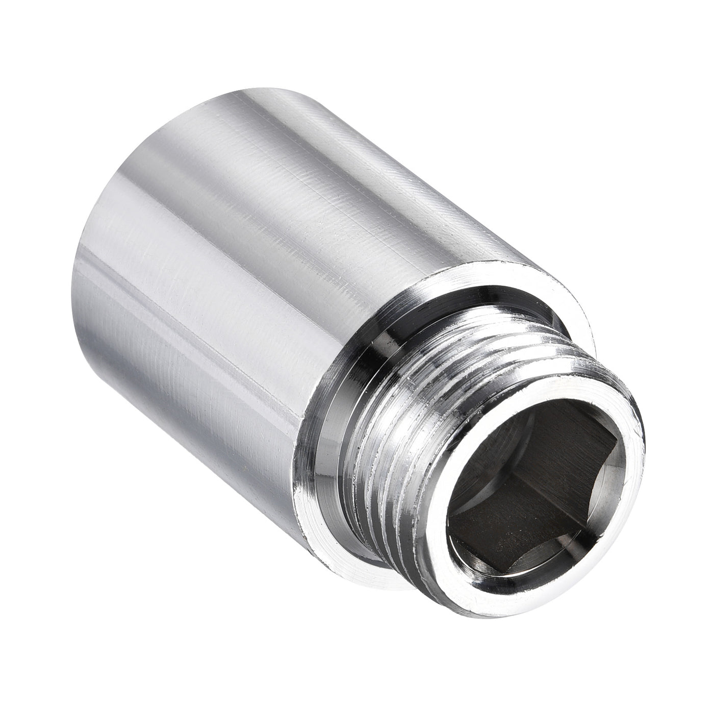 Harfington Nickel Plated Brass Extension Pipe Fitting Thread Coupling Adapter Connector