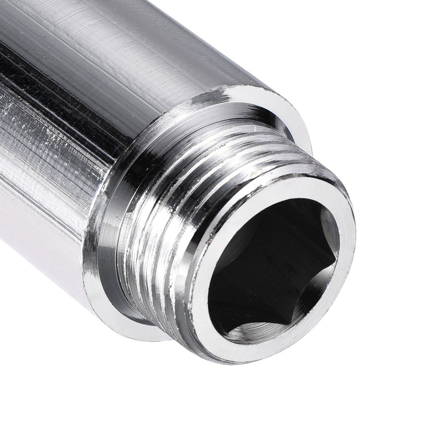 Harfington Nickel Plated Brass Extension Pipe Fitting Thread Coupling Adapter Connector