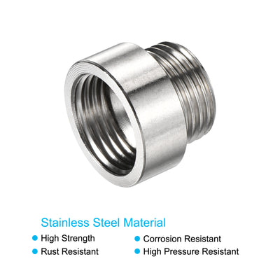 Harfington Stainless Steel Extension Pipe Fitting Reducer Coupling Adapter Connector