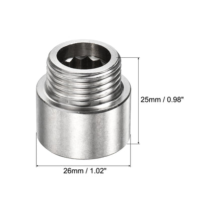 Harfington Stainless Steel Extension Pipe Fitting Reducer Coupling Adapter Connector