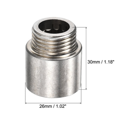 Harfington Stainless Steel Extension Pipe Fitting Reducer Coupling Adapter Connector