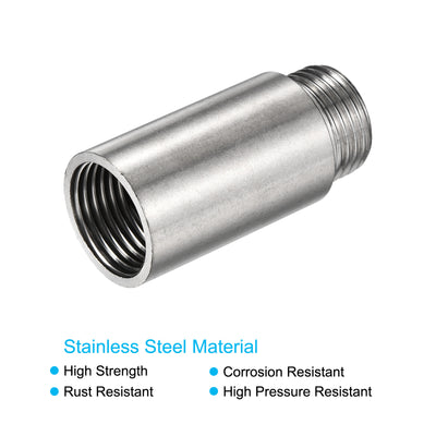 Harfington Stainless Steel Extension Pipe Fitting Reducer Coupling Adapter Connector