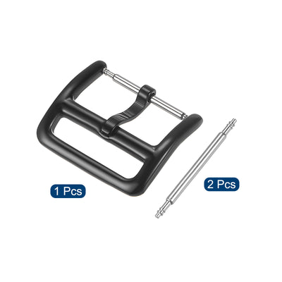 Harfington Watch SUS304 PVD Buckles, for Watch Bands with Spring Bar