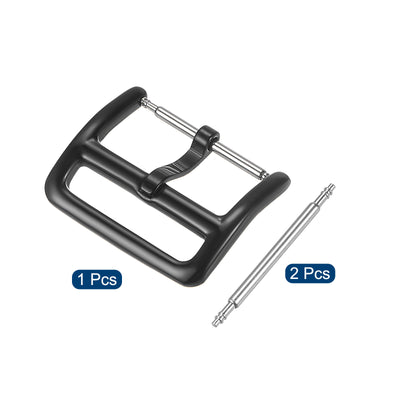 Harfington Watch SUS304 PVD Buckles, for Watch Bands with Spring Bar