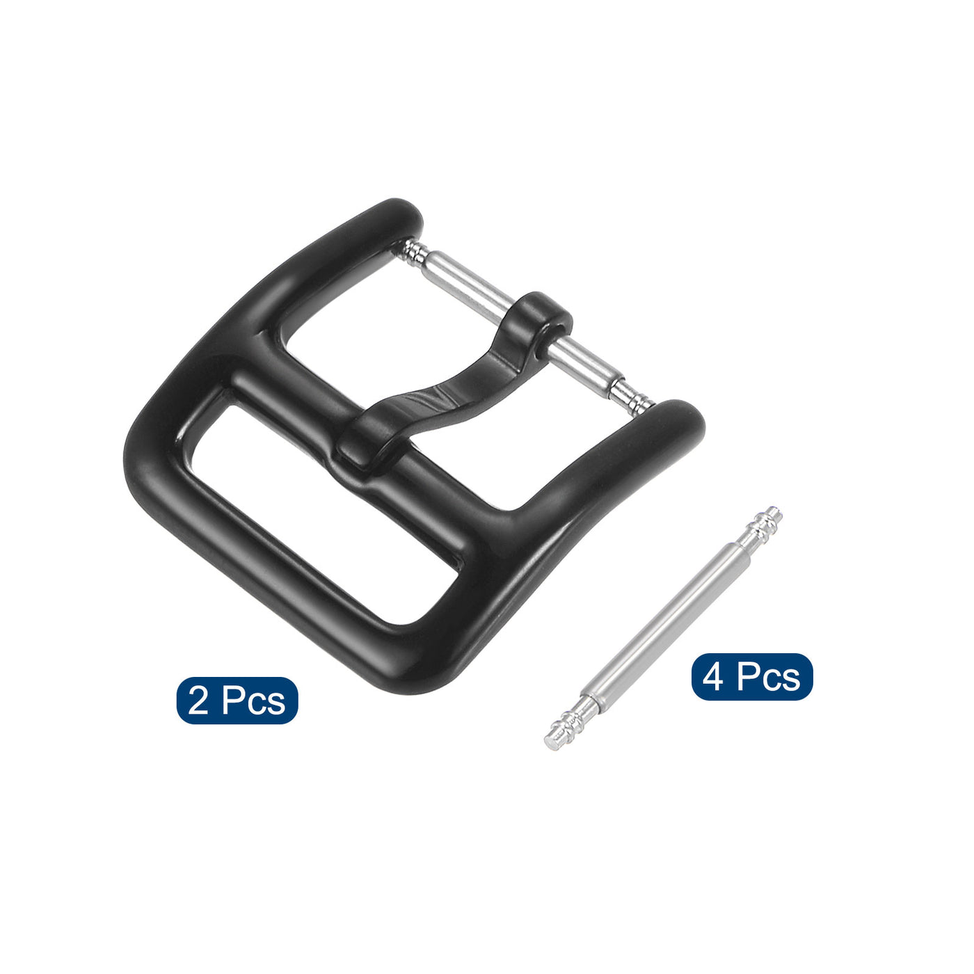 uxcell Watch SUS304 PVD Buckle for Watch Bands with Spring Bar Tool