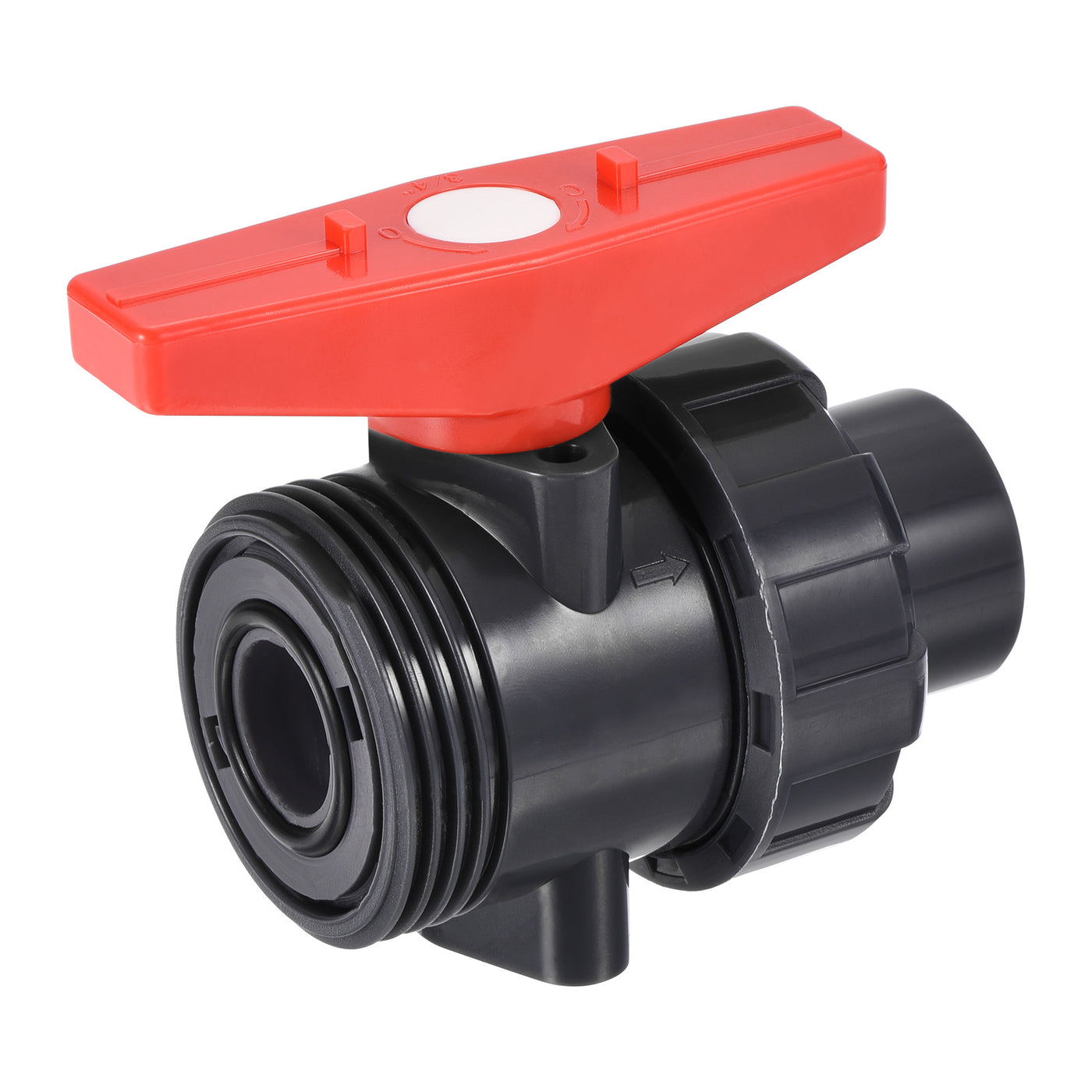 Harfington Slip Union Ball Valve, EPDM O-ring UPVC Socket Type Shut-off Valve Switch for Water Flow Control