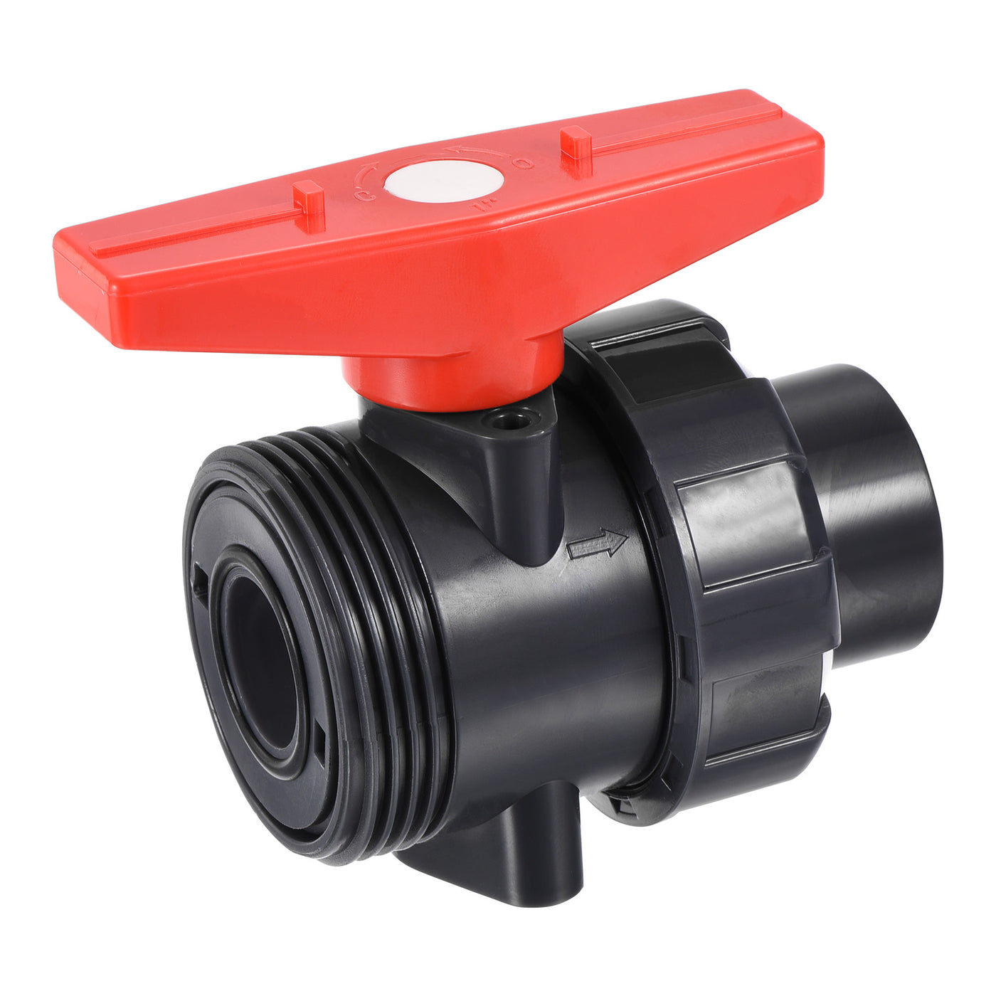 Harfington Slip Union Ball Valve, EPDM O-ring UPVC Socket Type Shut-off Valve Switch for Water Flow Control