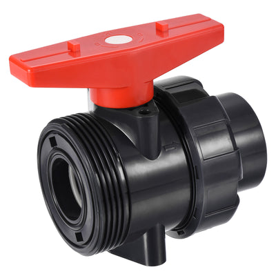 Harfington Slip Union Ball Valve, EPDM O-ring UPVC Socket Type Shut-off Valve Switch for Water Flow Control