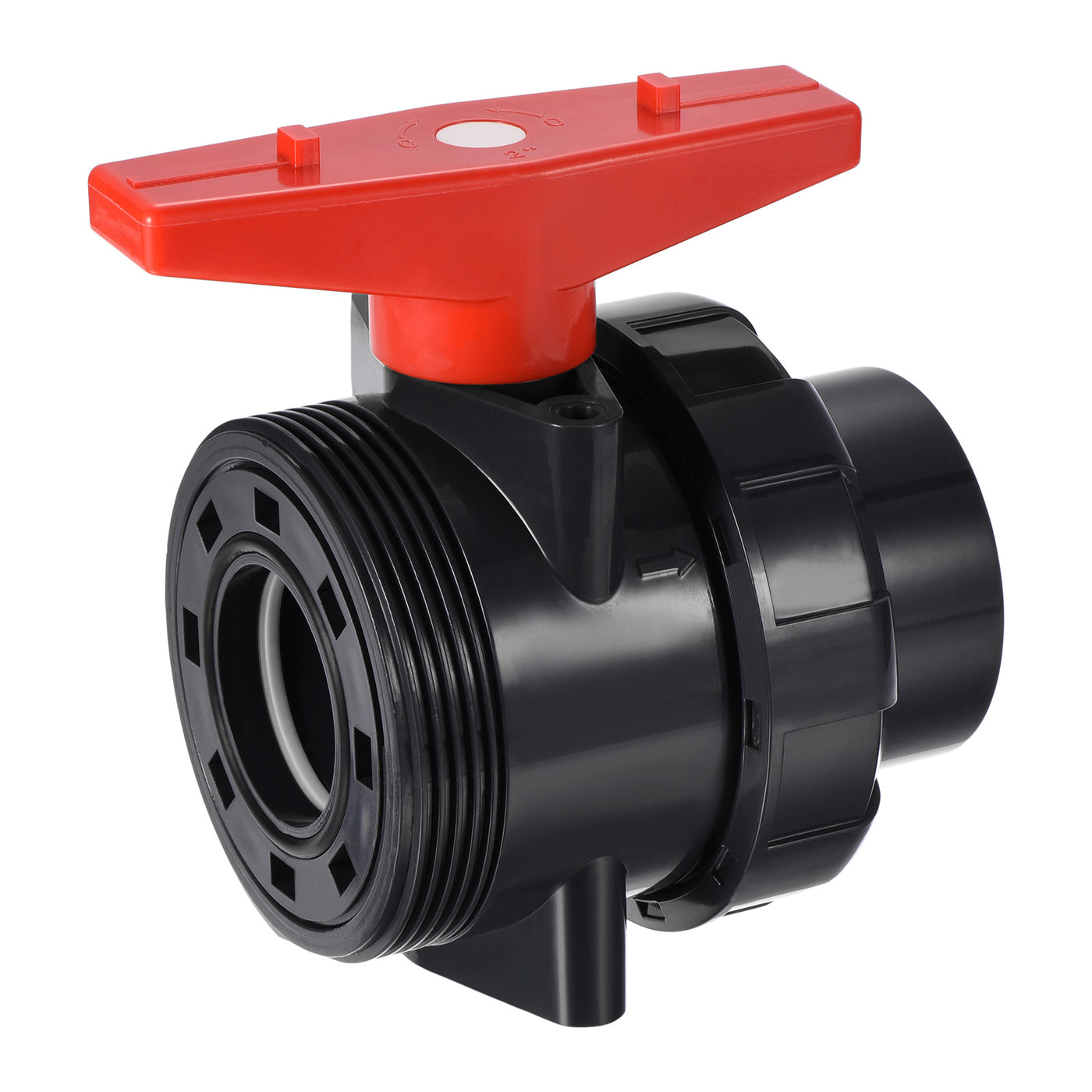 Harfington Slip Union Ball Valve, EPDM O-ring UPVC Socket Type Shut-off Valve Switch for Water Flow Control