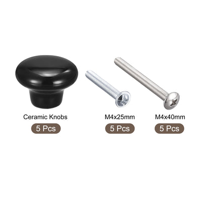 Harfington Ceramic Drawer Knob Mushroom Shape Door Pull Handles