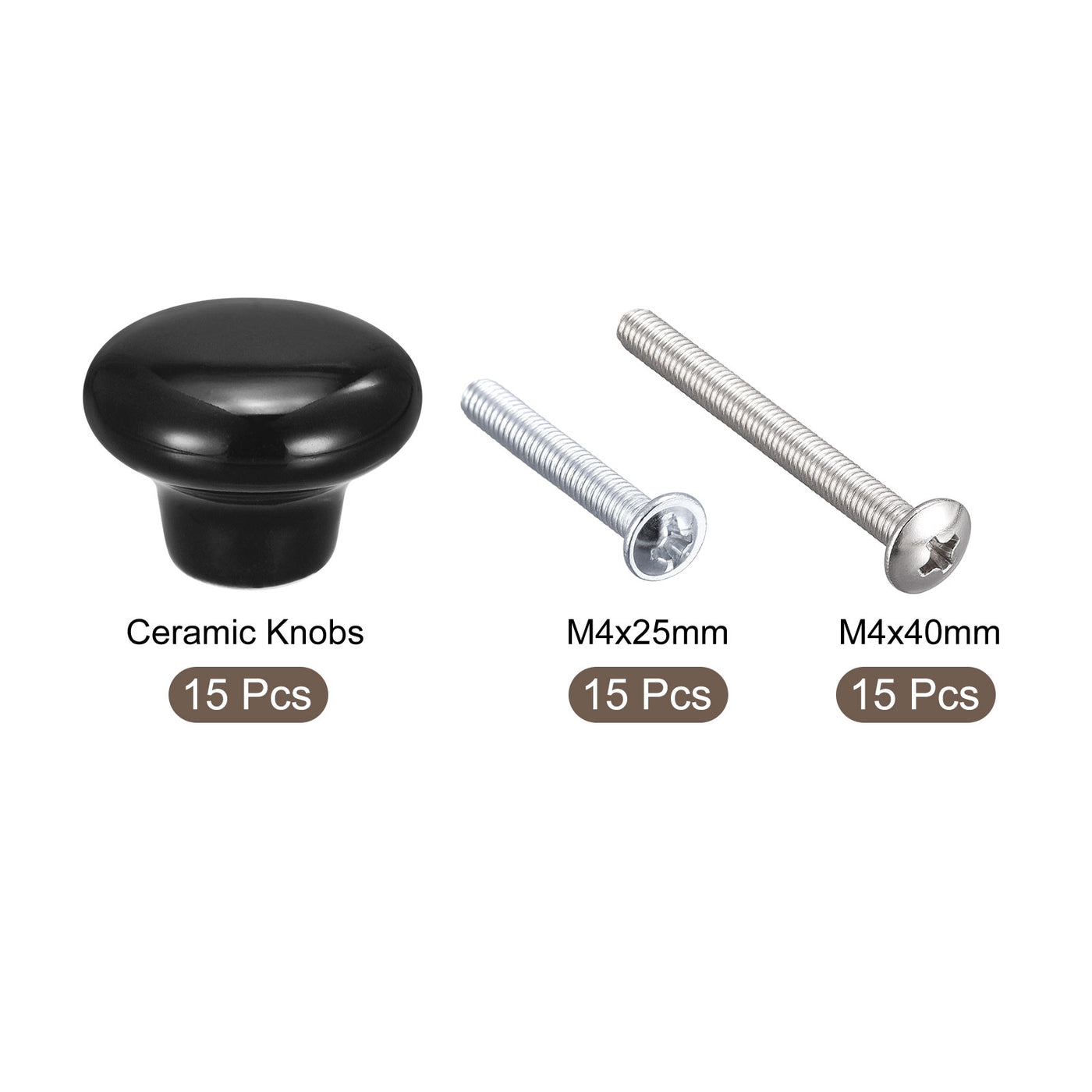 Harfington Ceramic Drawer Knobs, Mushroom Shape Door Pull Handles