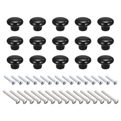 Harfington Ceramic Drawer Knobs, Mushroom Shape Door Pull Handles