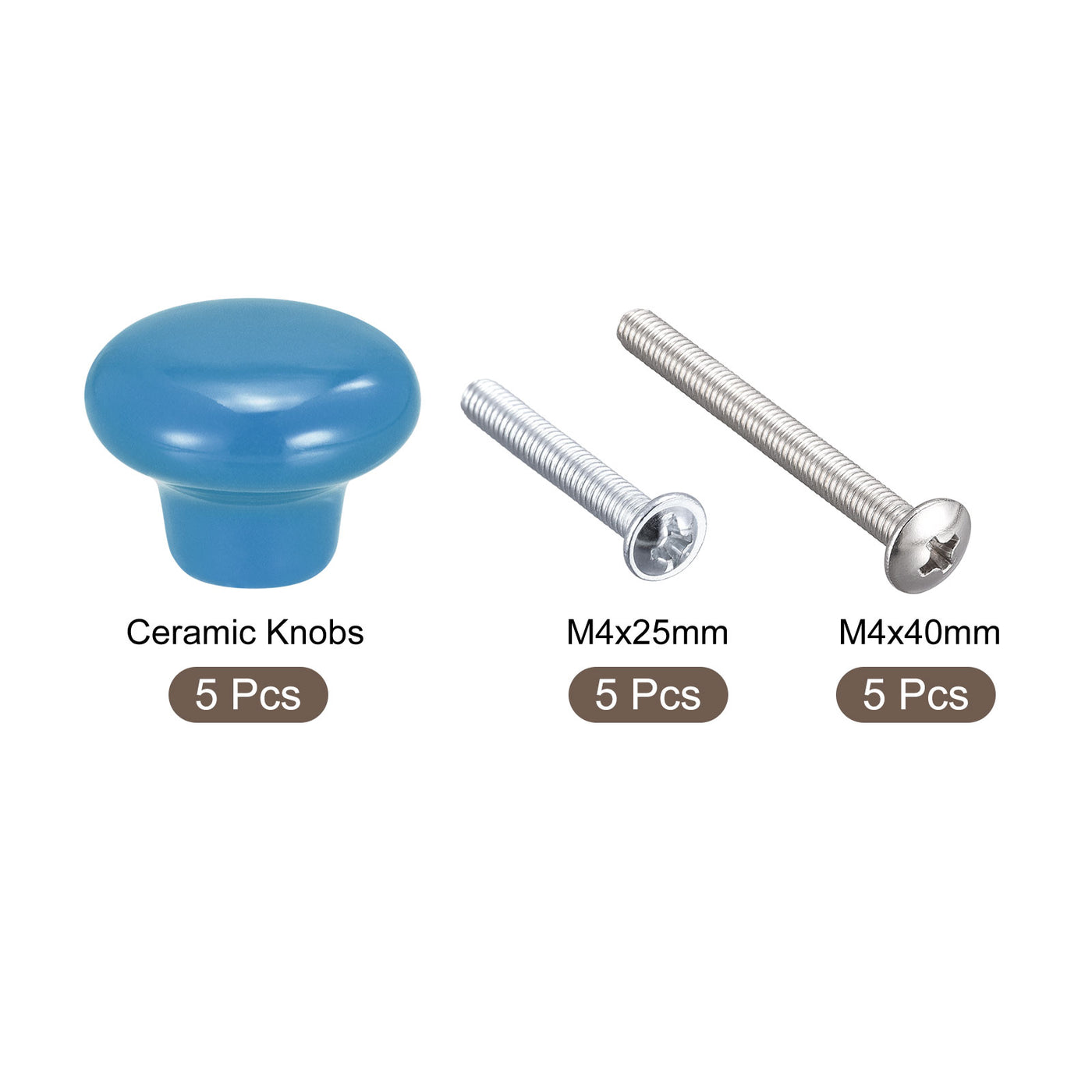 Harfington Ceramic Drawer Knob Mushroom Shape Door Pull Handles