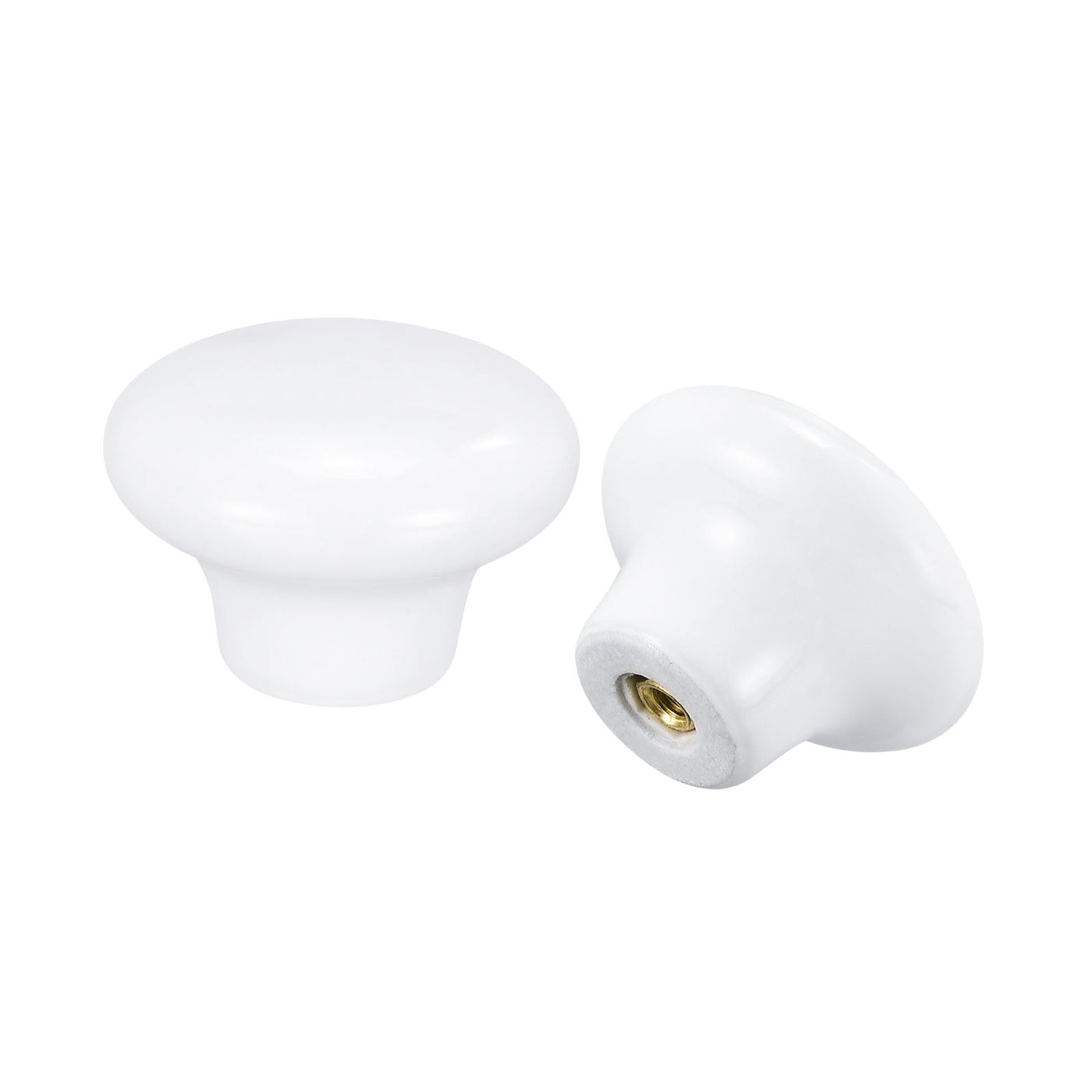 Harfington Ceramic Drawer Knobs, Mushroom Shape Door Pull Handles