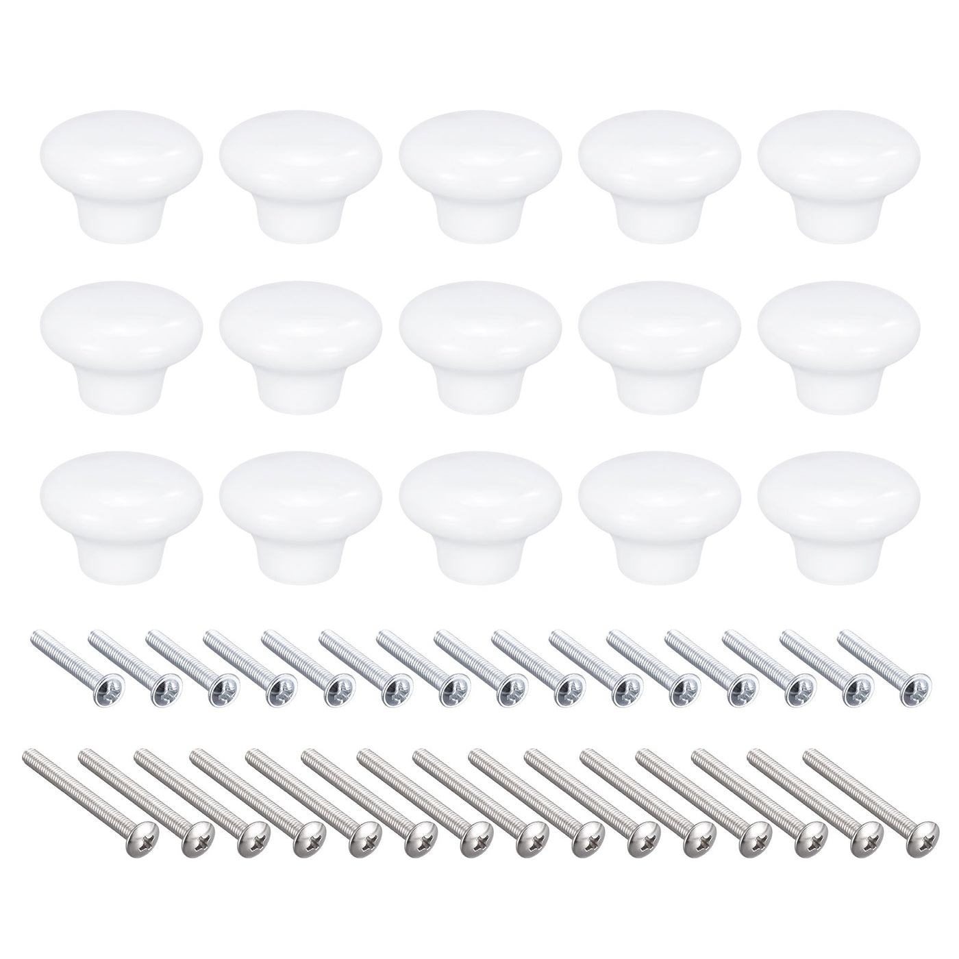 Harfington Ceramic Drawer Knobs, Mushroom Shape Door Pull Handles