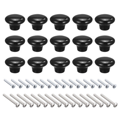 Harfington Ceramic Drawer Knobs, Mushroom Shape Door Pull Handles