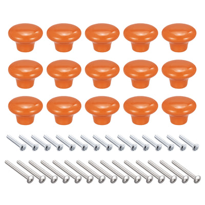 Harfington Ceramic Drawer Knobs, Mushroom Shape Door Pull Handles