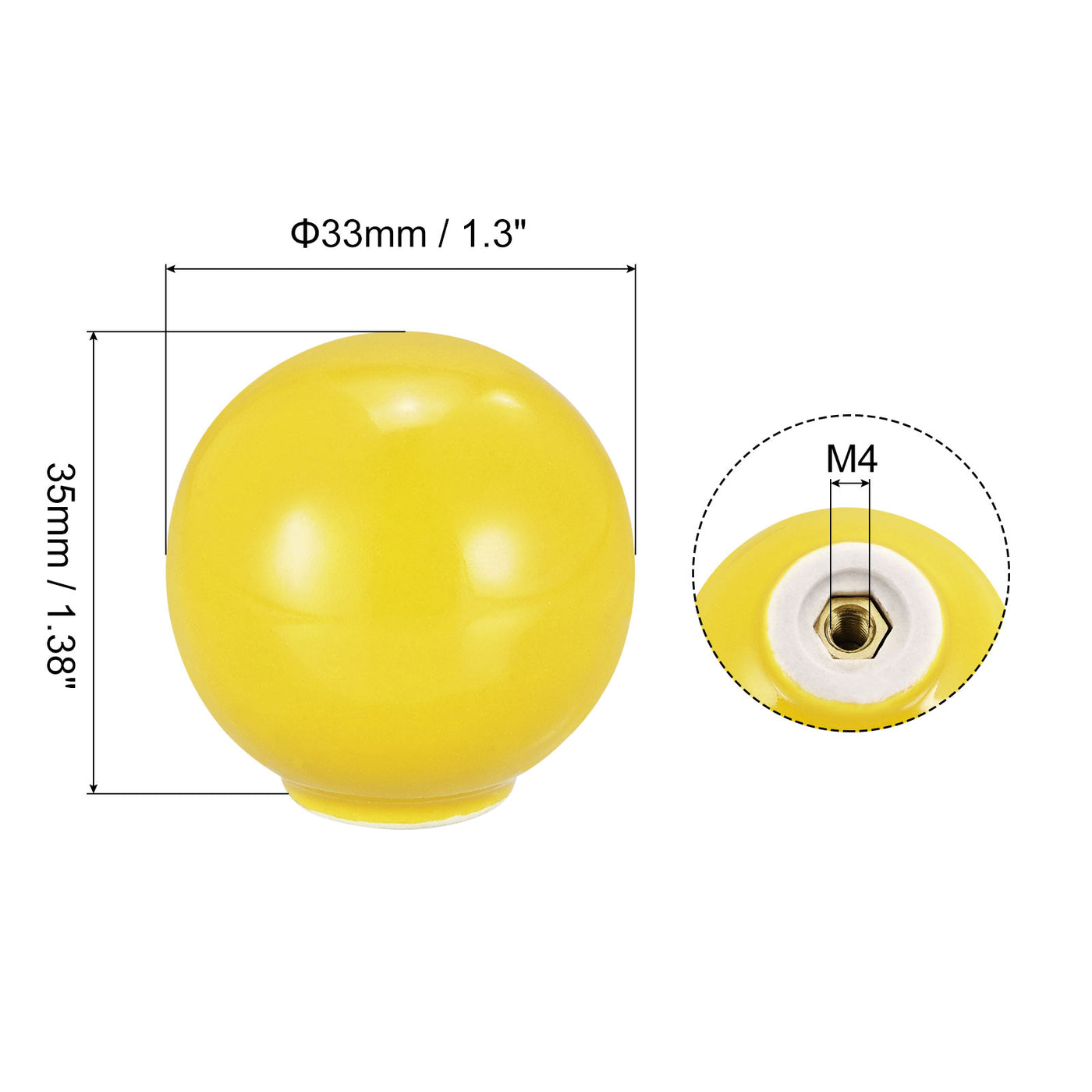 Harfington Drawer Knobs, Ball Shape Door Pull Handles